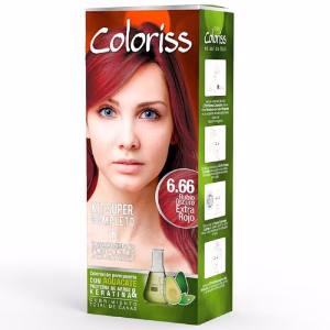 TINTE COLORISS KIT 6.66 RUBIO OSCURO EXTRA ROJO