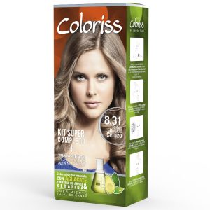 TINTE COLORISS KIT 8.31 RUBIO DORADO CENIZO
