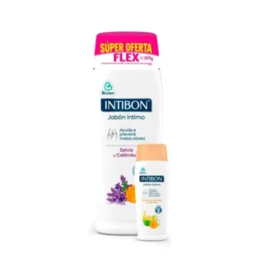 INTIBON JABON INTIMO SALVIA & CALENDULA - FCO x 210 G + INTIBON JABON INTIMO VINAGRE DE MANZANA & CALENDULA - FCO x 55 G - SUPER OFERT.