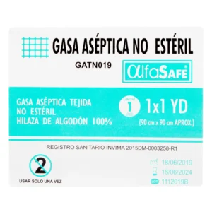 GASA ASEPTICA TEJIDA NO ESTERIL ALFA SAFE 1*1 YDA