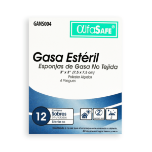 GASA TEJIDA ESTERIL ALFA SAFE 3*3*2 - CAJA x 12 COJINES DE 2 UND