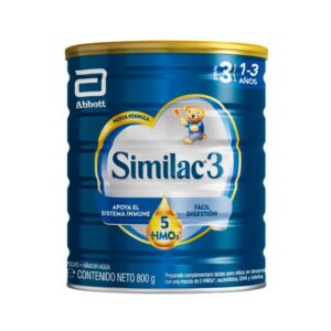 SIMILAC 3 KID PARA NIÑOS EN CRECIMIENTO 5 HMOS POLVO - LATA x 800 G - SABOR VAINILLA