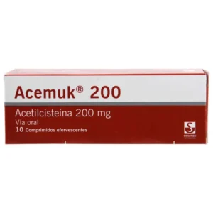 ACEMUK 200 MG - CAJA x 10 COMP. EFERV.