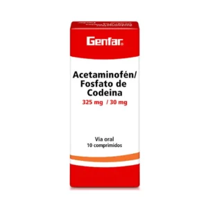ACETAMINOFEN 325 MG + CODEINA 30 MG - CAJA x 10 TAB