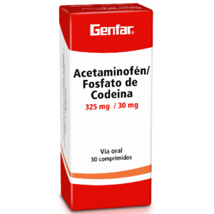 ACETAMINOFEN 325 MG + CODEINA 30 MG - CAJA x 30 TAB