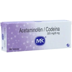 ACETAMINOFEN 325 MG + CODEINA 8 MG - CAJA x 20 TAB