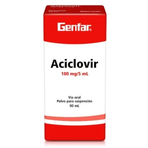 ACICLOVIR 100 MG/5 ML POLVO PARA SUSP ORAL - FCO x 90 ML