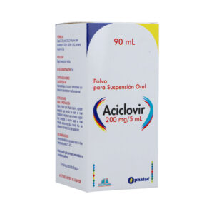 ACICLOVIR 200 MG/5 ML POLVO PARA SUSP ORAL - FCO x 90 ML
