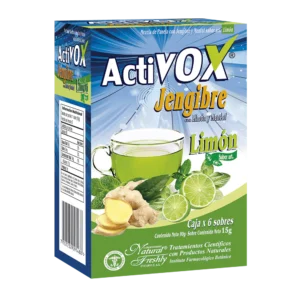 ACTIVOX JENGIBRE/LIMON POLVO PARA SLN ORAL CALIENTE - CAJA x 6 SOBRES x 15 GR C/U