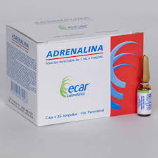 ADRENALINA 1 MG/ML SLN INY - CAJA x 25 AMP