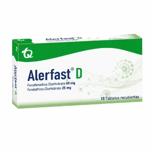 ALERFAST D 60 MG/25 MG - CAJA x 10 TAB REC.