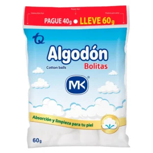 ALGODON MK POMOS - PAGUE 40 GR - LLEVE 60 GR - OFERTA ESPECIAL