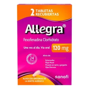 ALLEGRA 120 MG - CAJAS x 2 TAB REC.