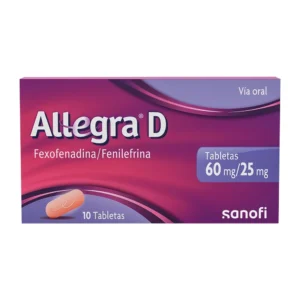 ALLEGRA D 60 MG/25 MG - CAJA x 10 TAB