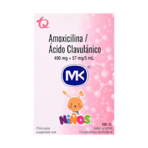 AMOXICIL/ACID CLAVUL 400 MG/57 MG/5 ML POLVO PARA RECONS A SLN ORAL - FCO x 100 ML - SABOR A LIMON - INCLUYE JERINGA DOSIFIC.