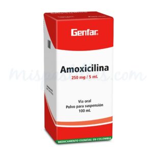 AMOXICILINA 250 MG/5 ML POLVO SUSP ORAL - FCO x 100 ML
