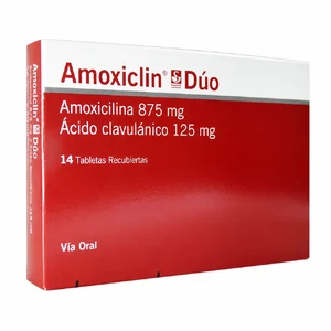 AMOXICLIN DUO 875 MG/125 MG - CAJA x 14 TAB