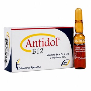 ANTIDOL B12 SLN INY IM - CAJA x 3 AMP x 2 ML