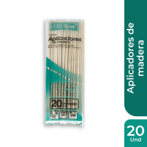 APLICADORES DE MADERA - BOLSA x 20 UND - ALFASAFE