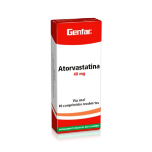 ATORVASTATINA 40 MG - CAJA x 10 COMP. REC.