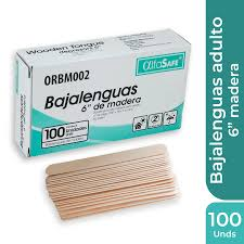 BAJALENGUAS ALFA SAFE MADERA 6` NO ESTERIL - CAJA x 100 UND