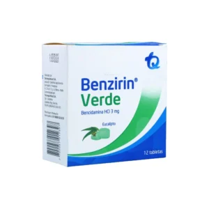 BENZIRIN VERDE 3 MG EUCALIPTO - CAJA x 12 TAB