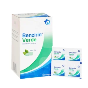BENZIRIN VERDE 3 MG EUCALIPTO  - CAJA x 100 TAB MASTICABLE