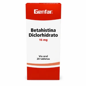 BETAHISTINA DICLORHIDRATO 16 MG - CAJA x 20 TAB