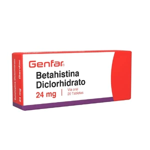 BETAHISTINA DICLORHIDRATO 24 MG - CAJA x 20 TAB