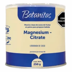 BOTANITAS MAGNESIUM CITRATE (MAGNESIO CITRATO) MEZCLA EN POLVO - LATA x 250 GR - SABOR A LIMONADA DE COCO