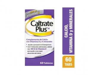 CALTRATE PLUS M CON VIT D (600 MG/400 UI) - CAJA x 60 TAB