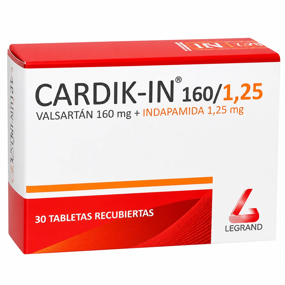 CARDIK-IN 160 MG/1.25 MG - CAJA x 30 TAB