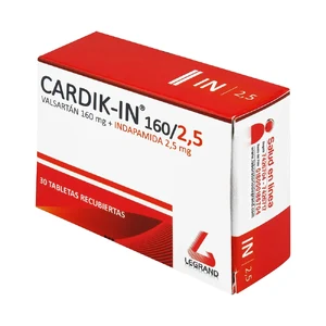 CARDIK-IN 160 MG/2.5 MG - CAJA x 30 TAB