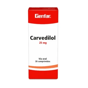 CARVEDILOL 25 MG - CAJA x 30 TAB