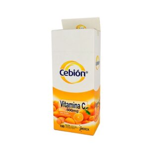 CEBION 500 MG - CAJA x 100 TAB MAST. SABOR NARANJA