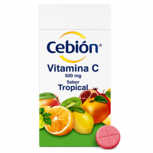 CEBION 500 MG - CAJA x 100 TAB MASTICABLES SABOR TROPICAL