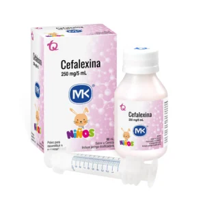 CEFALEXINA 250 MG/5 ML POLVO PARA SUSP ORAL - FCO x 60 ML + JERINGA DOSIFICADORA