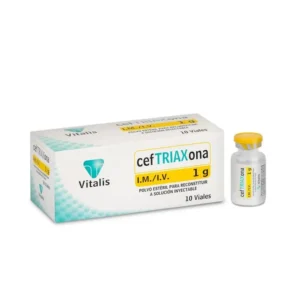 CEFTRIAXONA 1 GR POLVO PARA INY - CAJA x 10 AMP