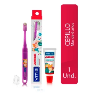 CEPILLO DE DIENTES VITIS JUNIOR + GEL DENTRIFICO 15 ML +6 AÑOS