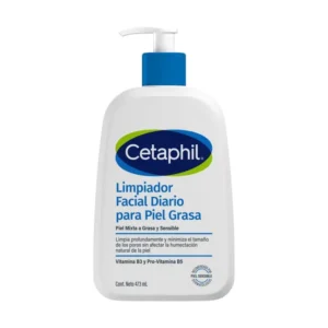 CETAPHIL LIMPIADOR FACIAL DIARIO PARA PIEL GRASA CON VIT B3 & PRO-VIT B5 - FCO CON DISPENS. x 473 ML