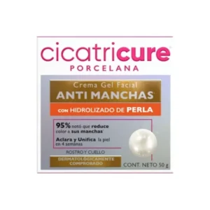CICATRICURE PORCELANA CREMA GEL TOP FACIAL ANTIMANCHAS CON HIDRO. DE PERLA - POTE x 50 G