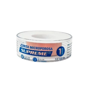 CINTA MICROPORE PIEL 1/2` x 5 YDS - CARRETE x UNIDAD - SUPREME