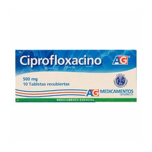 CIPROFLOXACINA 500 MG - CAJA x 10 TAB