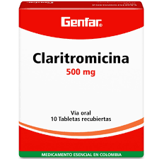 CLARITROMICINA 500 MG - CAJA x 10 CAP