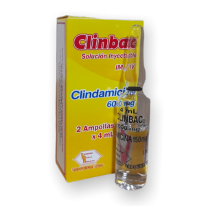CLINBAC 600 MG/4 ML SLN INY - CAJA x 2 AMP
