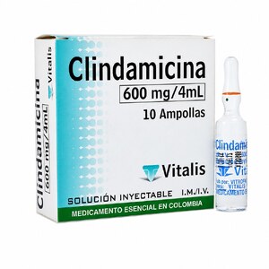 CLINDAMICINA 600 MG/4 ML SLN INY - CAJA x 10 AMP