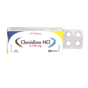 CLONIDINA HCL 0.15 MG - CAJA x 50 TAB