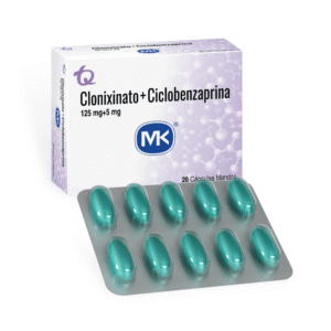CLONIXINATO + CICLOBENZAPRINA 125 MG/5 MG - CAJA x 20 CAPS BLANDAS