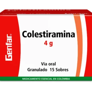 COLESTIRAMINA 4 GR GRANULOS - CAJA x 15 SOB