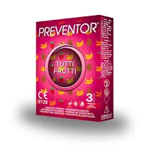 CONDON PREVENTOR TUTTI FRUTTI - CAJA x 48 ESTUCHES x 3 UND